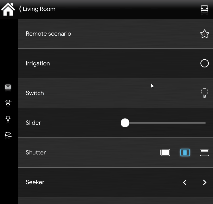 Setting the Timers inside the User Scenario in the home automation App EVE Remote Plus classic style 