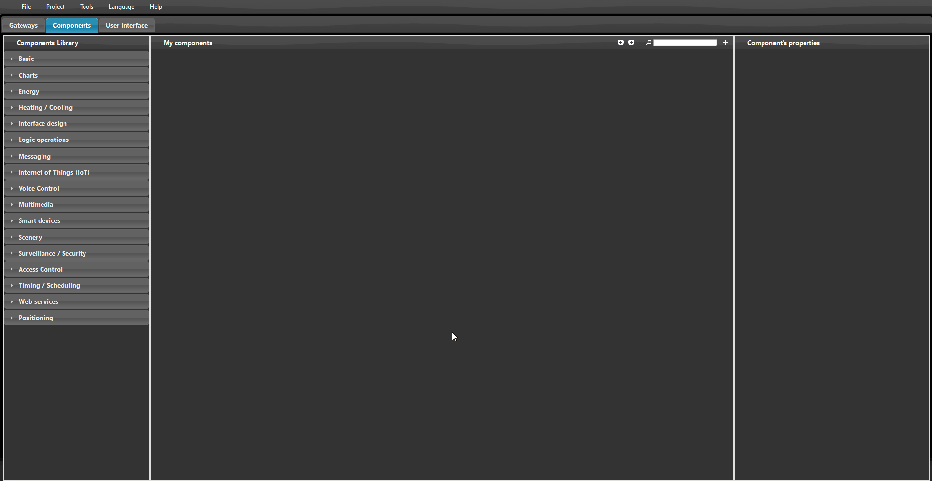 Weather station component creation inside the Home automation configuration software EVE Manager 